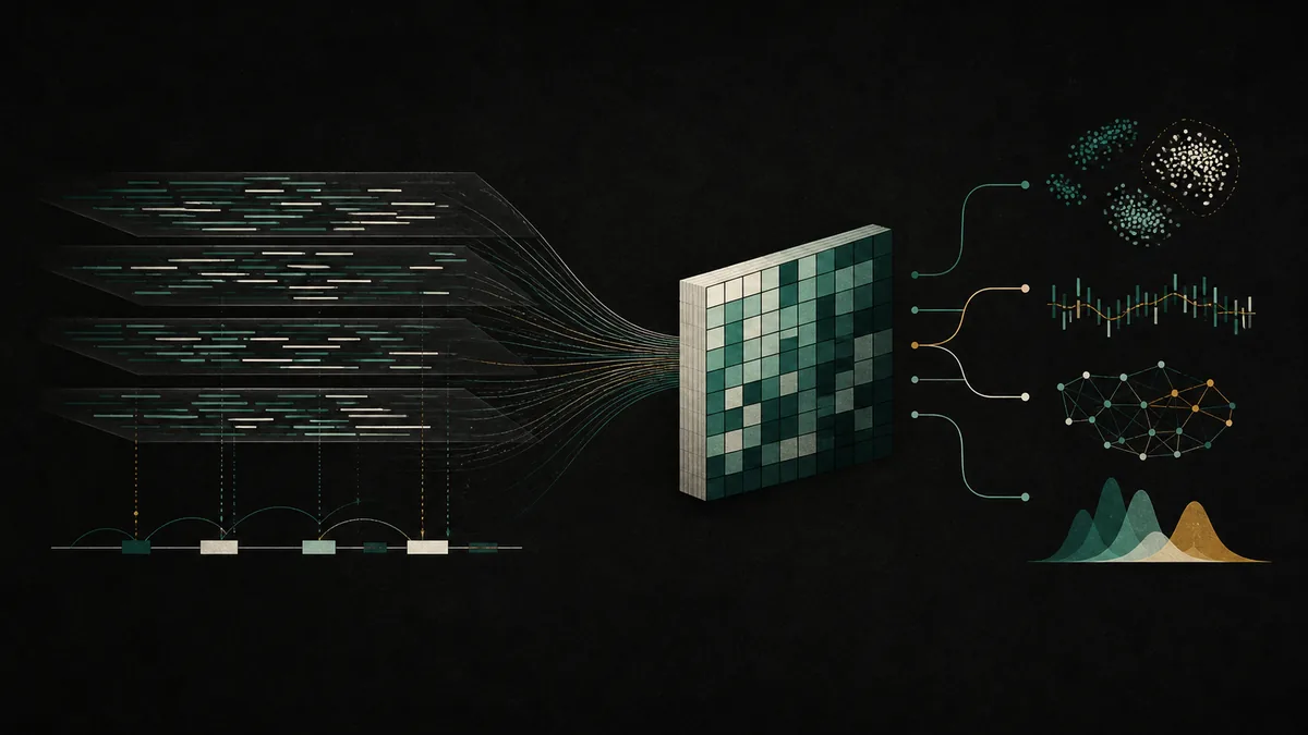 Abstract sequencing reads resolving into an expression matrix and analytical workflow